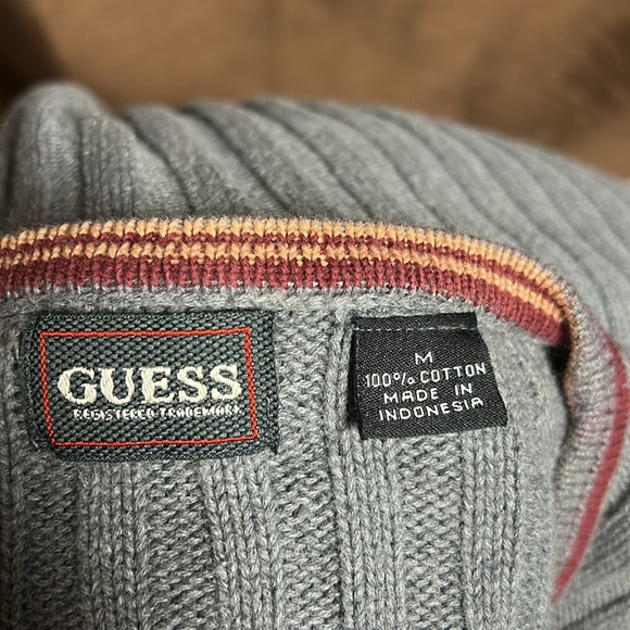 Guess Gray Crewneck Sweater with Ribbed Knit - Picture 2 of 2
